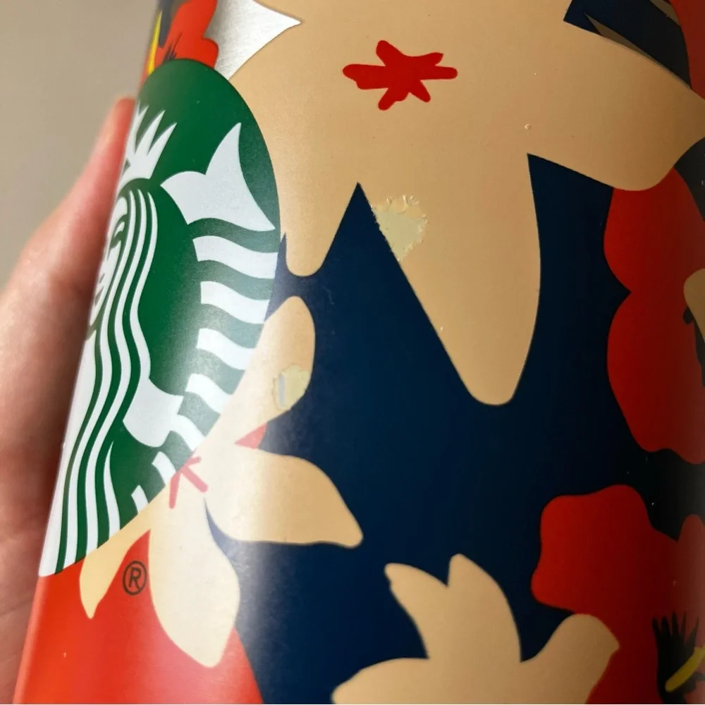 Starbucks | Tropical Hibiscus 2020 24Oz Venti Stainless Steel Cold Tumbler